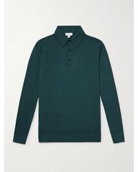 Sunspel - Slim-Fit Merino Wool Polo Shirt - Lyst