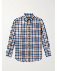 Beams Plus - Button-down Collar Checked Cotton-flannel Shirt - Lyst