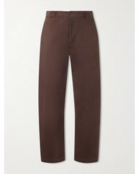 De Bonne Facture - Straight-Leg Cotton-Twill Suit Trousers - Lyst