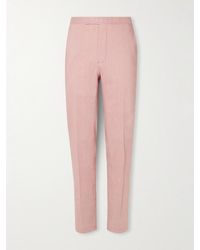 Richard James - Straight-Leg Linen-Blend Suit Trousers - Lyst
