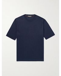 Loro Piana - T-Shirt aus einer Seiden-Leinenmischung - Lyst
