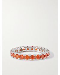 Hatton Labs Eternity Silver Cubic Zirconia Ring - Orange