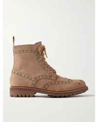 Grenson - Fred Nubuck Brouge Boots - Lyst
