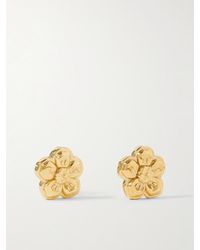 KENZO - Boke Flower Gold-tone Earrings - Lyst