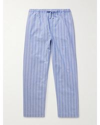 Derek Rose - Arran 20 Straight-leg Striped Herringbone Brushed-cotton Pyjama Trousers - Lyst