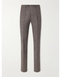 Slowear - Incotex Straight-Leg Houndstooth Wool-Blend Trousers - Lyst