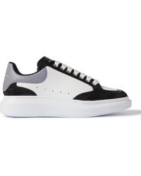 Alexander McQueen - Larry Leather Sneakers With Logo - Lyst