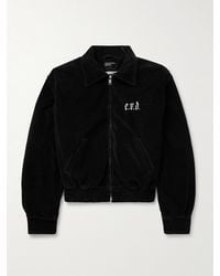 Enfants Riches Deprimes - Barbara Cropped Logo-embroidered Cotton-corduroy Bomber Jacket - Lyst