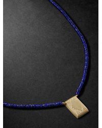 Jacquie Aiche - Collana in oro 14 carati con perline in lapislazzuli Prayer Box - Lyst