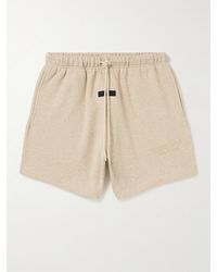 Fear Of God - Straight-leg Logo-appliquéd Cotton-blend Jersey Drawstring Shorts - Lyst