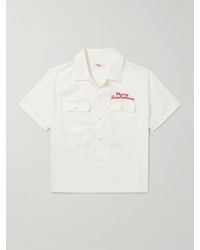 CHERRY LA - Roadrunner Camp-Collar Logo-Embroidered Tencel Twill Shirt - Lyst