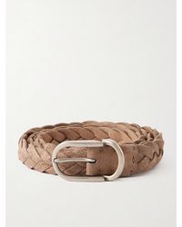 Brunello Cucinelli - 3cm Woven Suede Belt - Lyst