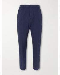 Paul Smith - Straight-leg Cotton-blend Seersucker Trousers - Lyst