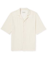 Officine Generale - Eren Camp-collar Textured-cotton Shirt - Lyst