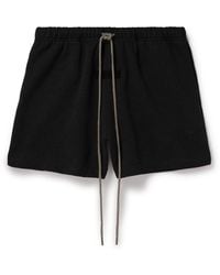 Fear Of God - Wide-leg Logo-appliquéd Cotton-blend Jersey Drawstring Shorts - Lyst