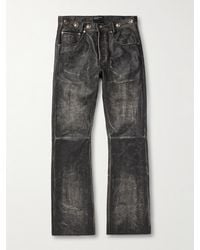 Enfants Riches Deprimes - Straight-Leg Embellished Distressed Leather Trousers - Lyst