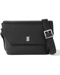 Burberry - Full-grain Leather Messenger Bag - Lyst