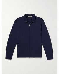 Canali - Wool Zip-up Cardigan - Lyst