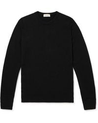 John Smedley Niko Slim-fit Recycled Cashmere And Merino Wool-blend Sweater - Black