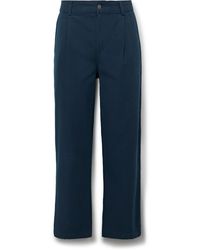 Corridor NYC - Straight-Leg Pleated Cotton-Twill Trousers - Lyst