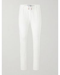 Eleventy - Straight-Leg Cotton-Blend Trousers - Lyst