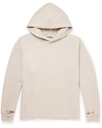Our Legacy - Distressed Cotton And Linen-blend Hoodie - Lyst