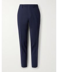 Boglioli - Straight-Leg Garment-Dyed Wool-Blend Trousers - Lyst