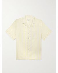 A Kind Of Guise - Gioia Slim-fit Convertible-collar Striped Cotton-voile Shirt - Lyst