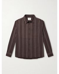 The Elder Statesman - Striped Wool And Cashmere-Blend Shirt - Lyst