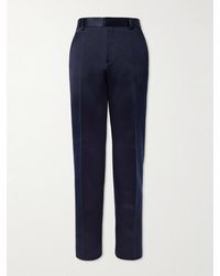 Valentino Garavani - Tapered Silk-Satin Trousers - Lyst