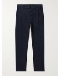 Canali - Slim-Fit Garment-Dyed Cotton-Blend Twill Trousers - Lyst