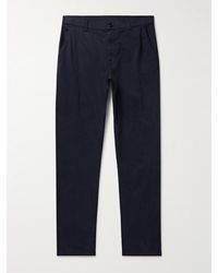 Canali - Slim-Fit Garment-Dyed Cotton-Blend Twill Trousers - Lyst