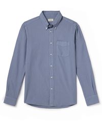 Altea - Ivy Button-down Collar Washed Lyocell And Cotton-blend Twill Shirt - Lyst