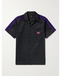 Needles - Webbing-Trimmed Embroidered Twill Shirt - Lyst