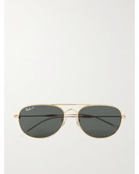 Ray-Ban - Bain Bridge Aviator-style Gold-tone Sunglasses - Lyst