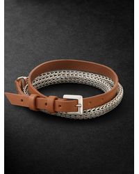 John Hardy - Icon Silver And Leather Wrap Bracelet - Lyst
