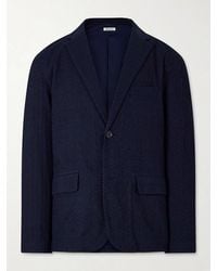 Blue Blue Japan - Textured Cotton Suit Jacket - Lyst