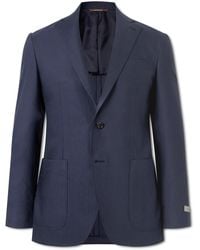 Canali - Kei Linen And Wool-Blend Suit Jacket - Lyst