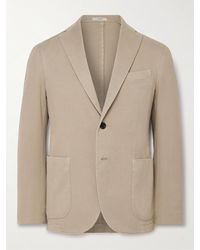 Boglioli - Unstructured Garment-dyed Stretch-cotton Twill Suit Jacket - Lyst