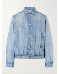 AURALEE - Faded Denim Jacket - Lyst