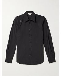 Alexander McQueen - Hemd aus Popeline aus einer Baumwollmischung mit Gurt - Lyst
