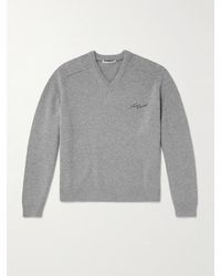 Acne Studios - Kaybe Richard Logo-Embroidered Wool And Yak-Blend Sweater - Lyst