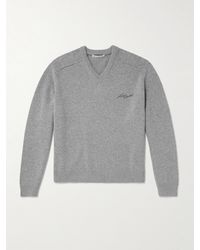 Acne Studios - Kaybe Richard Logo-Embroidered Wool And Yak-Blend Sweater - Lyst