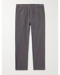 Barena - Tapered Garment-dyed Stretch Cotton-gabardine Trousers - Lyst