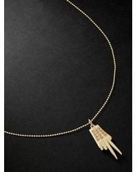 Sydney Evan - Man Peace Gold Diamond Pendant Necklace - Lyst