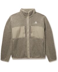 Nike - Acg Arctic Wolf Logo-embroidered Shell-trimmed Polartec® Fleece Jacket - Lyst