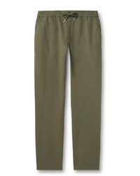 MR P. - James Straight-Leg Cotton And Linen-Blend Twill Drawstring Trousers - Lyst