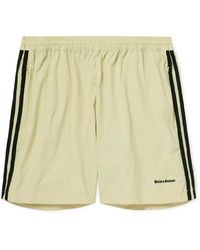 adidas Originals - Wales Bonner Wide-leg Crochet-trimmed Stretch Recycled-shell Shorts - Lyst