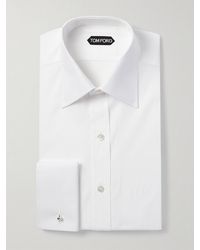 Tom Ford - Double-Cuff Cotton-Poplin Shirt - Lyst