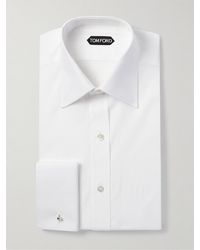 Tom Ford - Double-Cuff Cotton-Poplin Shirt - Lyst